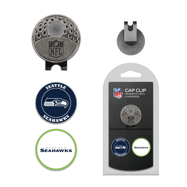 Seattle Seahawks Cap Clip With 2 Golf Ball Markers