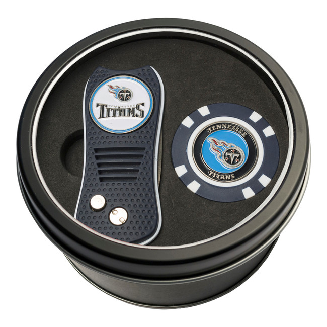 Tennessee Titans Tin Gift Set with Switchfix Divot Tool and Golf Chip