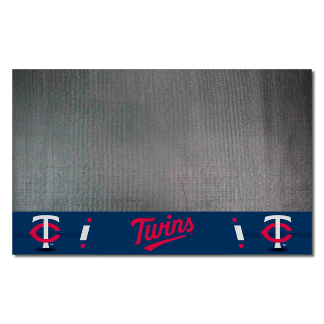 Minnesota Twins Grill Mat 26"x42" "TC" Logo and "Twins" Wordmark