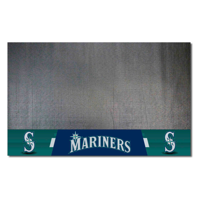 Seattle Mariners Grill Mat 26"x42" "Circular Seattle Mariners Compass" Logo and "Seattle" Wordmark