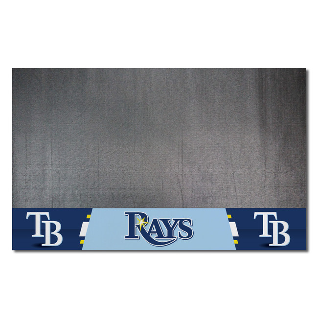 Tampa Bay Rays Grill Mat 26"x42" "Baseball Diamond and Rays Wordmark" Logo and Wordmark