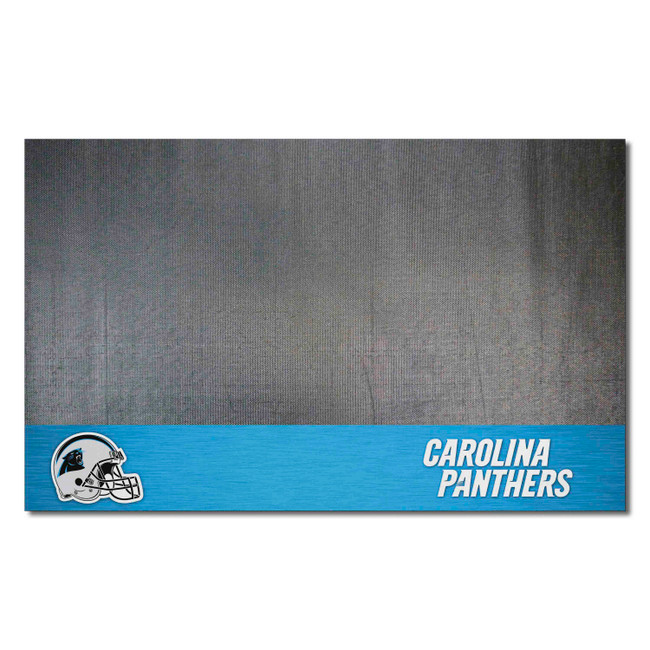 Carolina Panthers Vinyl Grill Mat - 26in. x 42in. Panther Head Primary Logo & Wordmark