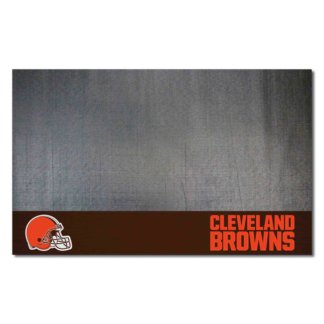 Cleveland Browns Vinyl Grill Mat - 26in. x 42in. Browns Helmet Primary Logo & Wordmark