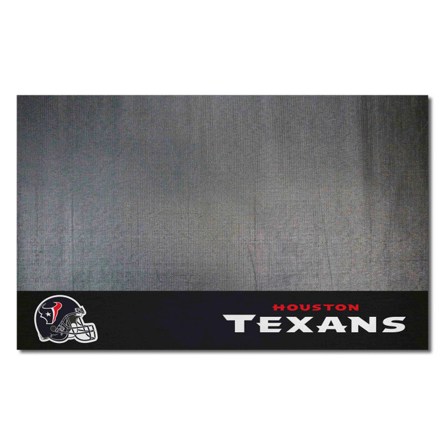 Houston Texans Vinyl Grill Mat - 26in. x 42in. Bull Head Primary Logo & Wordmark