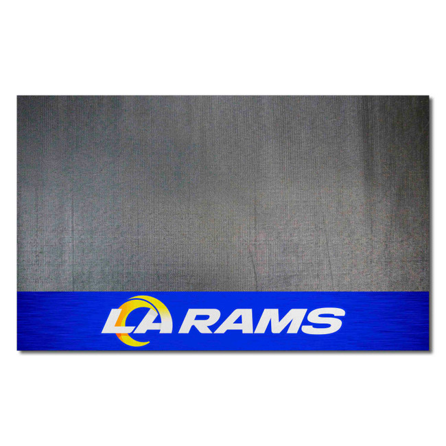 Los Angeles Rams Vinyl Grill Mat - 26in. x 42in. Ram Head Secondary Logo & Wordmark