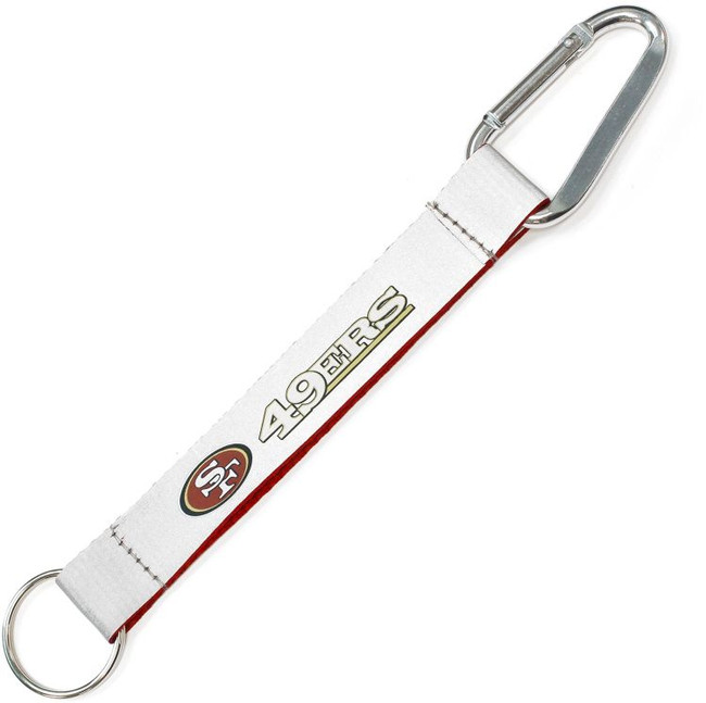 San Francisco 49ers Reflective Carabiner Lanyard Keychain ID Holder NFL Fan Accessory Keychain