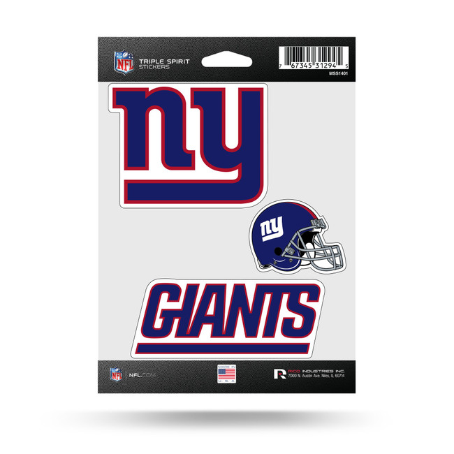 New York Giants Triple Spirit Stickers