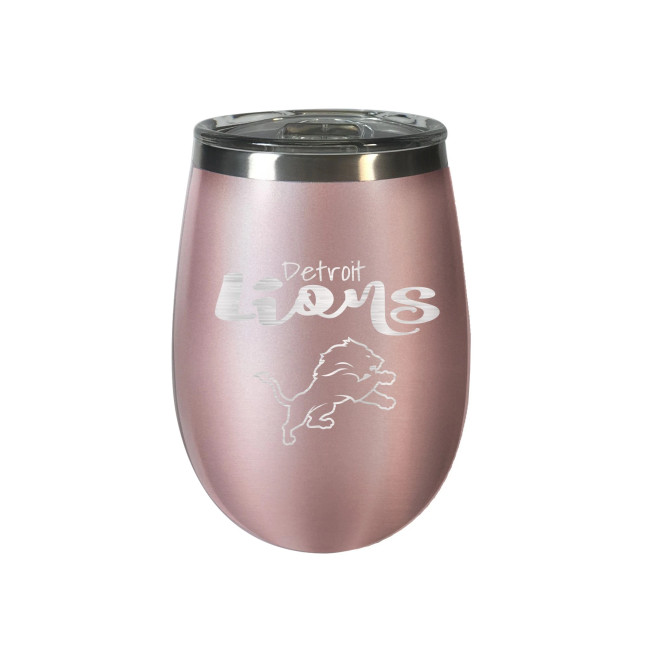 Detroit Lions 10 oz. Rose Gold BLUSH Wine Tumbler