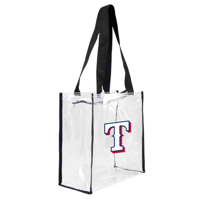 Texas Rangers Clear Square Stadium Tote Bag MLB Approved Fan Bag