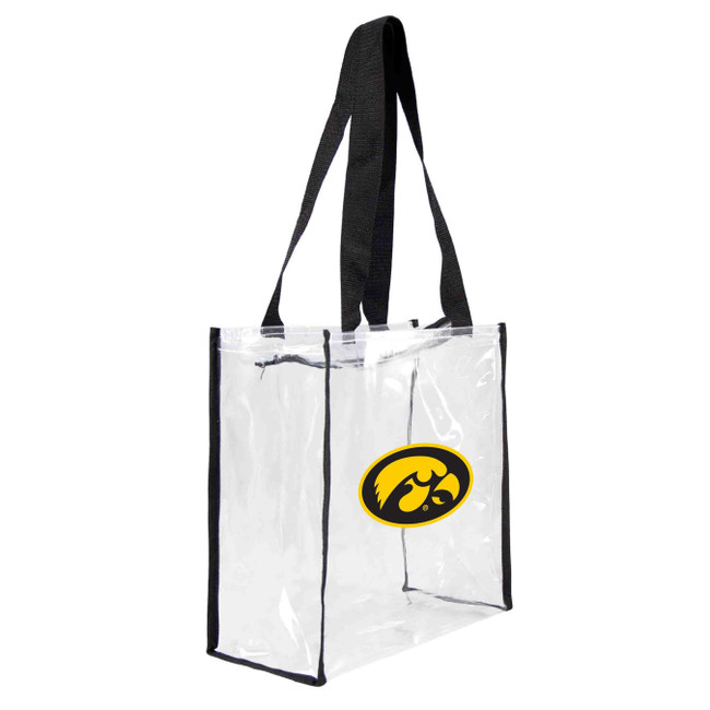 Iowa Hawkeyes Clear Square Stadium Tote Bag NCAA Approved Fan Bag Tote