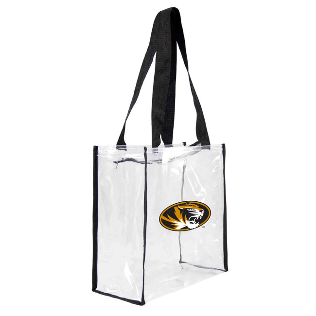 Missouri Tigers Clear Square Stadium Tote Bag NCAA Approved Fan Bag Tote