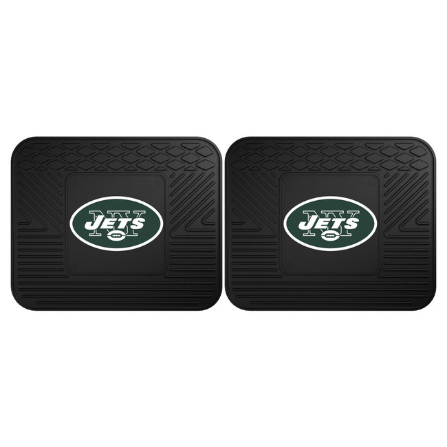 New York Jets 2 Utility Mats Oval Jets Primary Logo Black