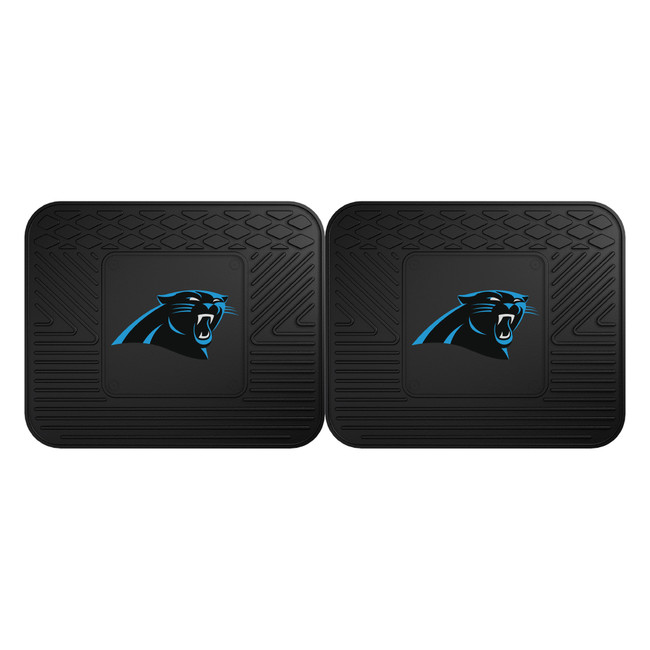 Carolina Panthers 2 Utility Mats Panther Primary Logo Black