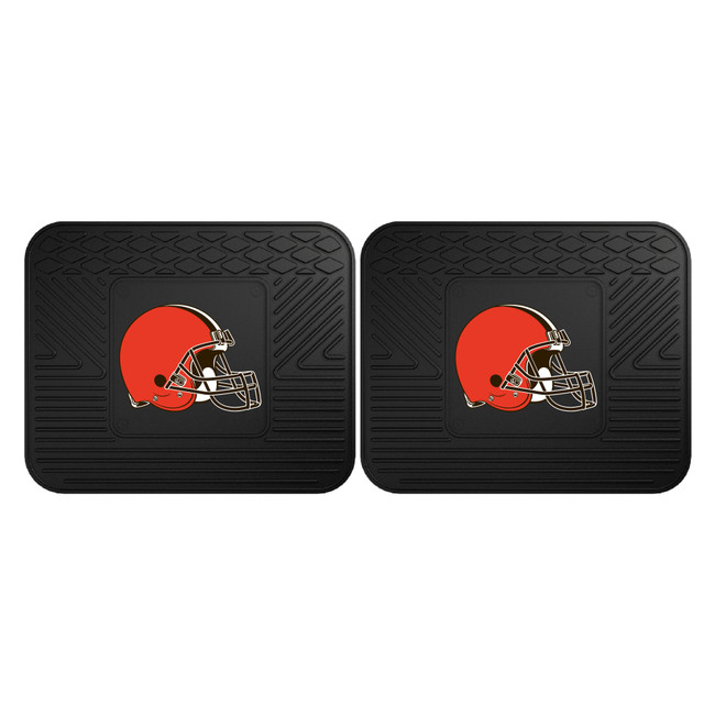 Cleveland Browns 2 Utility Mats Helmet Primary Logo Black