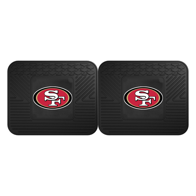 San Francisco 49ers 2 Utility Mats Oval SF Primary Logo Black