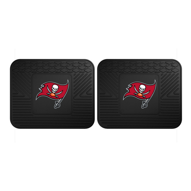 Tampa Bay Buccaneers 2 Utility Mats Pirate Flag Primary Logo Black