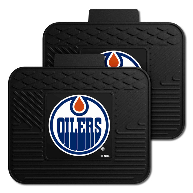 Edmonton Oilers Oilers Back Seat Car Utility Mats - 2 Piece Set Circular Oilers Primary Logo
