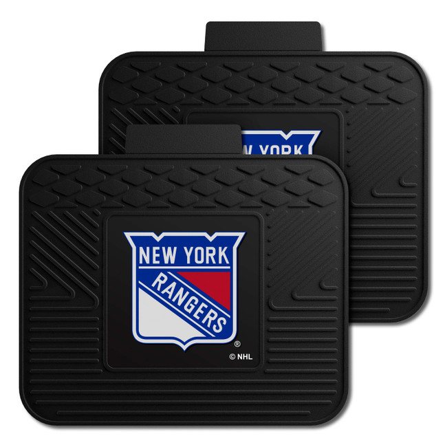 New York Rangers Back Seat Car Utility Mats - 2 Piece Set Shield Primary Logo