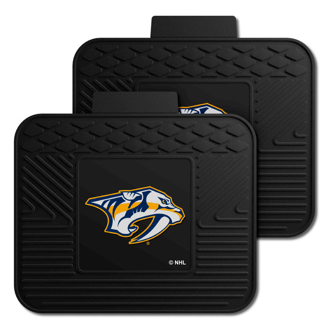 Nashville Predators Back Seat Car Utility Mats - 2 Piece Set Predator Head Primary Logo