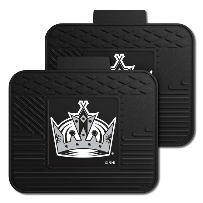 Los Angeles Kings Back Seat Car Utility Mats - 2 Piece Set LA Shield Primary Logo