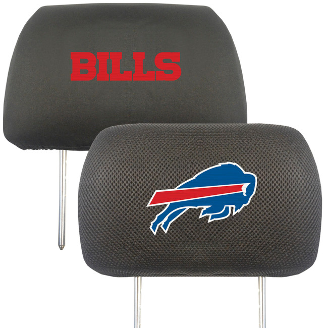 Buffalo Bills Embroidered Head Rest Cover Set - 2 Pieces Buffalo Primary Logo & Wordmark