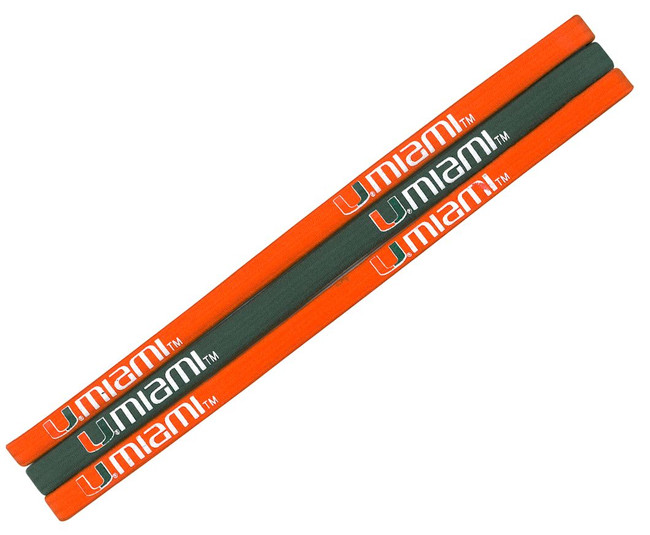 Miami Hurricanes Elastic Headbands