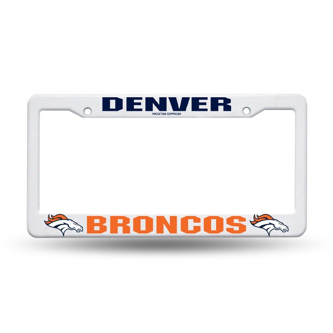 Denver Broncos White Plastic Frame