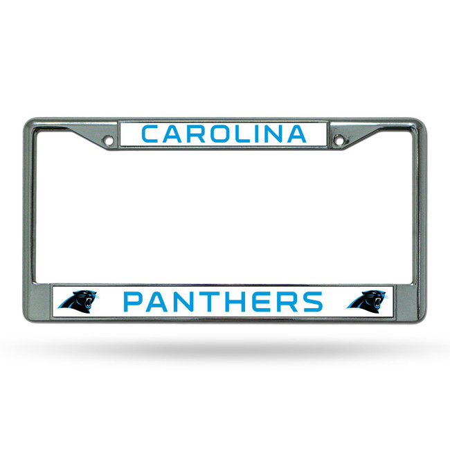 Carolina Panthers Chrome License Plate Frame