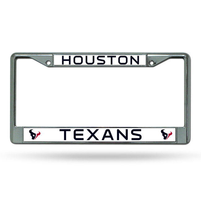 Houston Texans Chrome License Plate Frame