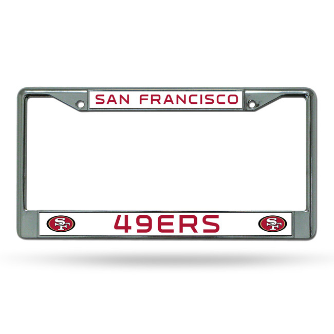 San Francisco 49ers Chrome License Plate Frame