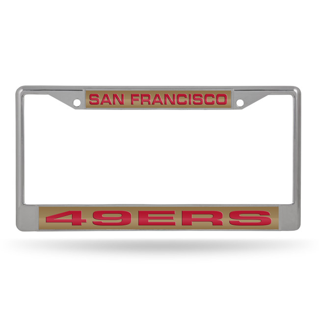 San Francisco 49ers Laser Chrome License Plate Frame