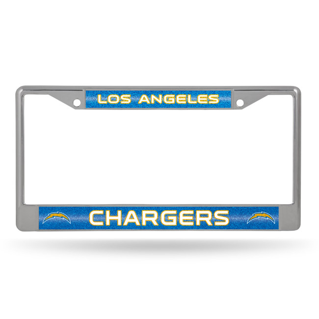 Los Angeles Chargers Bling Chrome License Plate Frame