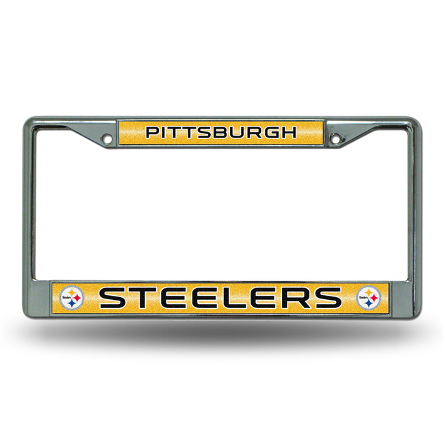 Pittsburgh Steelers Bling Chrome License Plate Frame