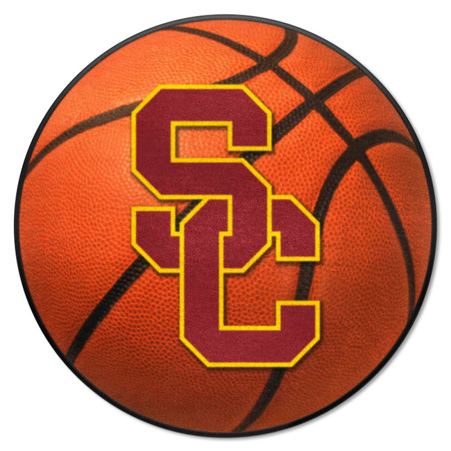Southern California Trojans Basketball Rug - 27in. Diameter A
