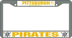 Pittsburgh Pirates License Plate Frame Chrome