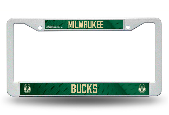 Milwaukee Bucks License Plate Frame Plastic