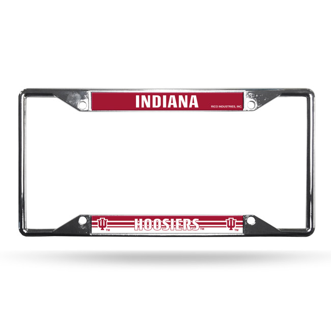 Indiana Hoosiers License Plate Frame Chrome EZ View
