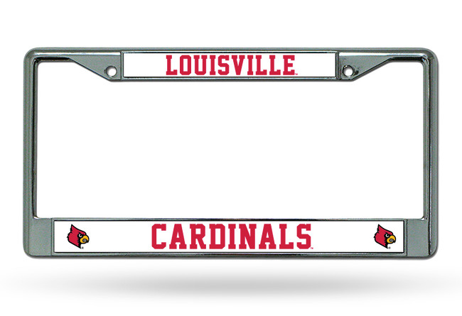 Louisville Cardinals License Plate Frame Chrome