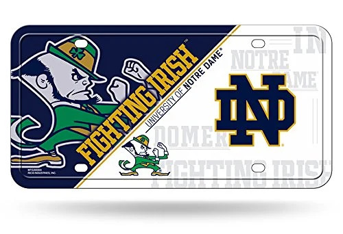 Notre Dame Fighting Irish License Plate Metal