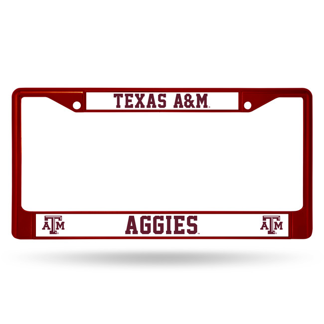 Texas A&M Aggies License Plate Frame Metal Maroon