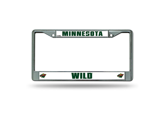 Minnesota Wild License Plate Frame Chrome