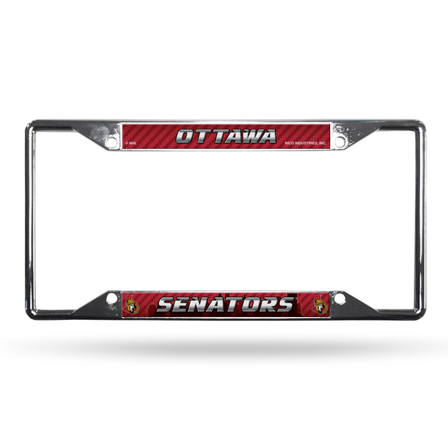 Ottawa Senators License Plate Frame Chrome EZ View
