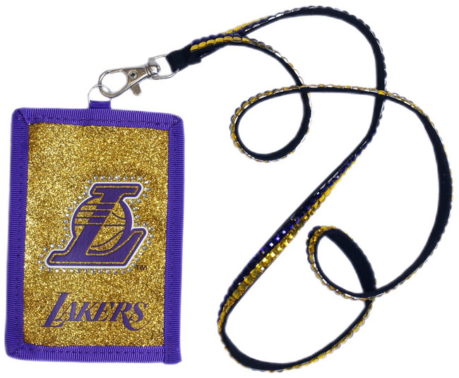 Los Angeles Lakers Wallet Beaded Lanyard Style