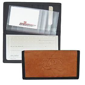 Philadelphia 76ers Leather/Nylon Embossed Checkbook Cover