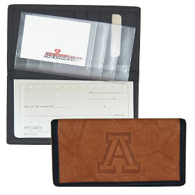 Arizona Wildcats Leather/Nylon Embossed Checkbook Cover