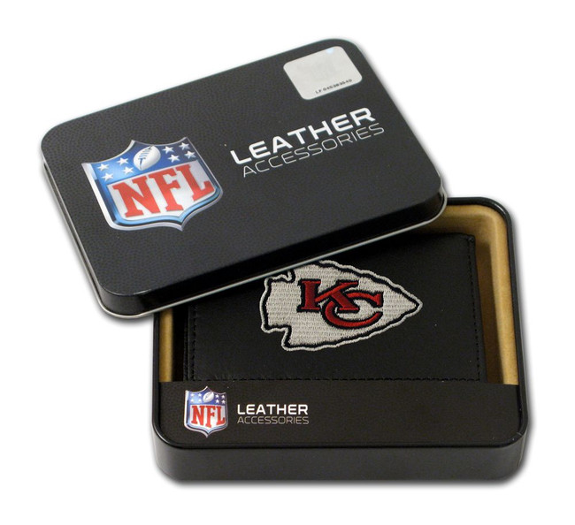 Kansas City Chiefs Wallet Trifold Leather Embroidered