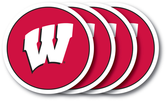 Wisconsin Badgers Coaster Set 4 Pack