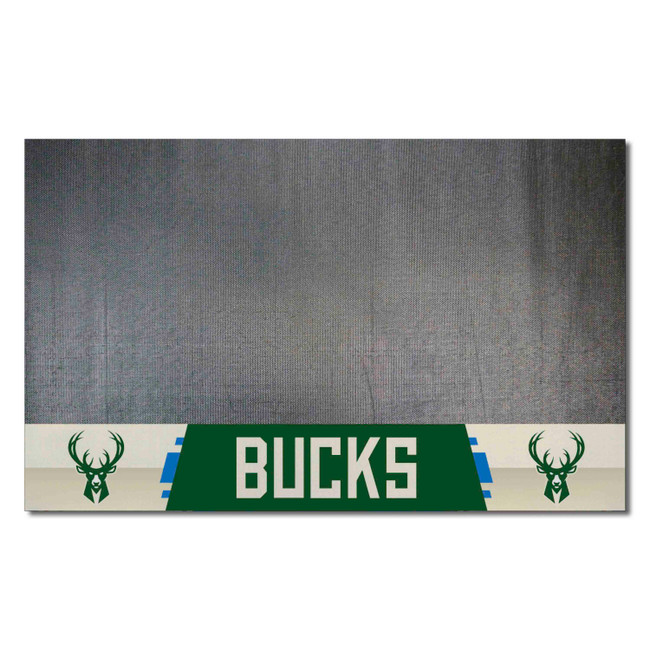 Milwaukee Bucks Vinyl Grill Mat - 26in. x 42in. Buck Head Primary Logo & Wordmark