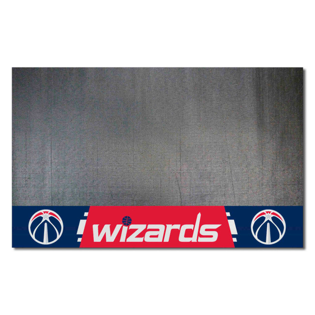 Washington Wizards Vinyl Grill Mat - 26in. x 42in. Star Basketball Primary Logo & Wordmark
