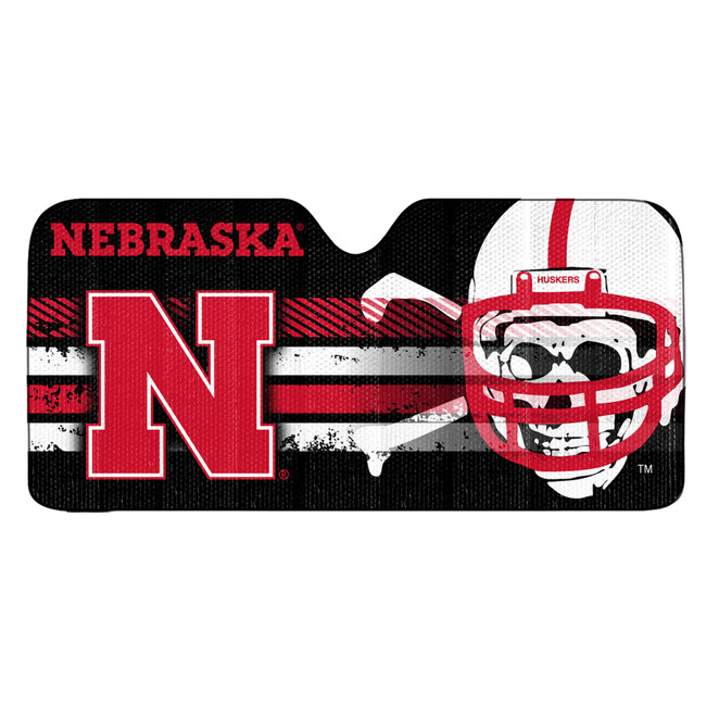 University of Nebraska - Nebraska Cornhuskers Auto Shade Primary Logo, Alternate Logo and Wordmark Black